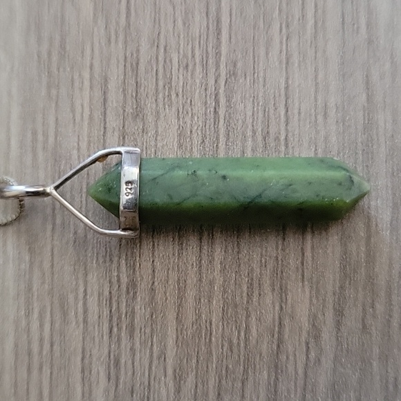 🪻Pre-loved 925 Italy Sterling Silver with New Jade pendant - Picture 3 of 6